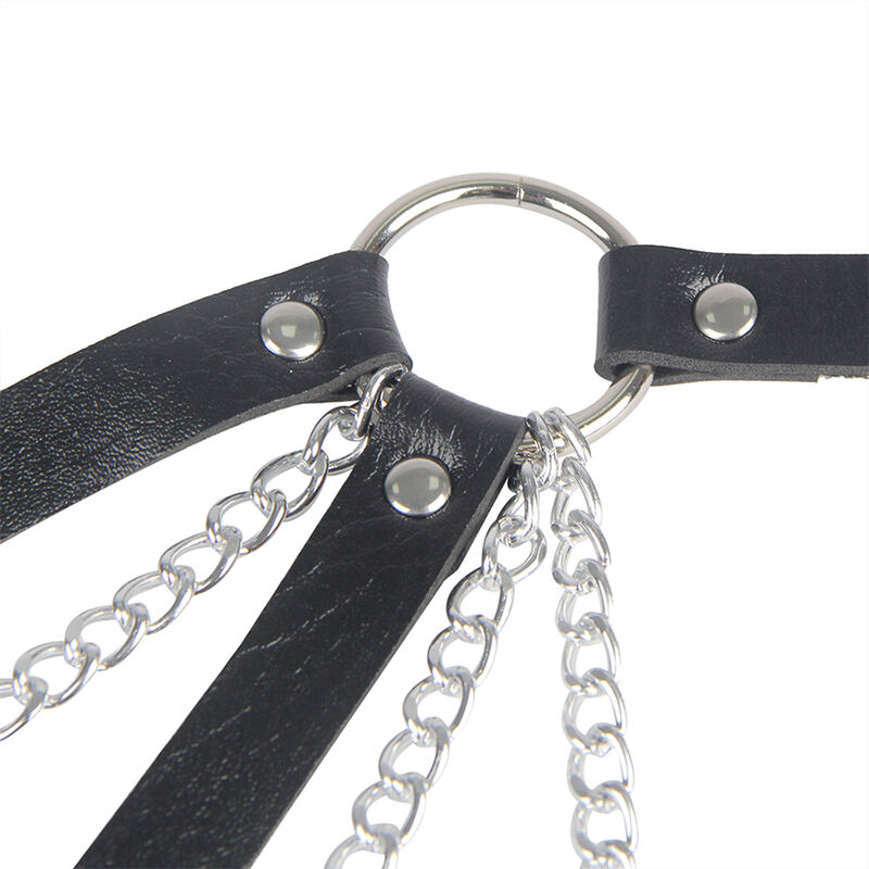 SUBBLIME - 953713 PUNK BONDAGE BELT METAL BUCKLE BLACK ONE SIZE 5 SUBBLIME - 953713 PUNK BONDAGE BELT METAL BUCKLE BLACK ONE SIZE - obrazek 5