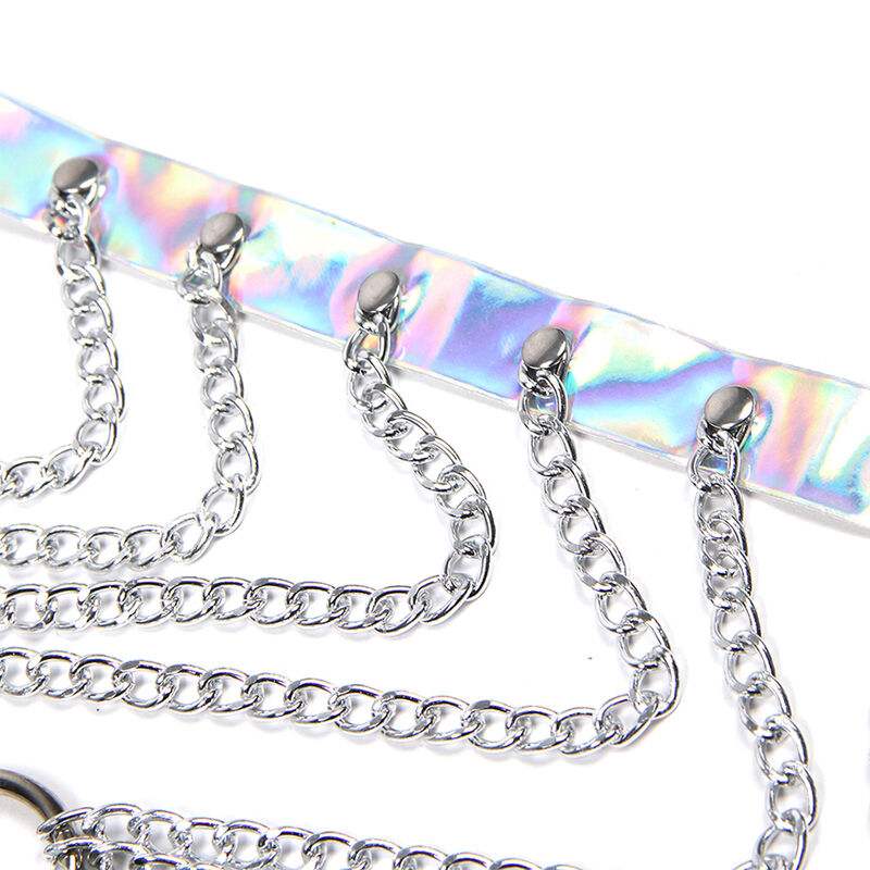 SUBBLIME - 953737 CHEST HARNESS WITH RINGS AND CHAINS SILVER ONE SIZE 5 SUBBLIME - 953737 CHEST HARNESS WITH RINGS AND CHAINS SILVER ONE SIZE - obrazek 5