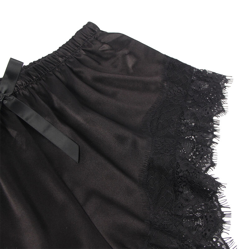 SUBBLIME - 953942 CASUAL SILK NIGHTGOWN + LACE PANTS BLACK L/XL 5 SUBBLIME - 953942 CASUAL SILK NIGHTGOWN + LACE PANTS BLACK L/XL - obrazek 5
