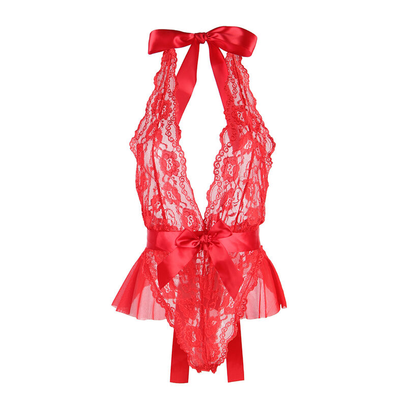 SUBBLIME - 953973 SEXY BODY WITH RUFFLES + BELT RED S/M 5 SUBBLIME - 953973 SEXY BODY WITH RUFFLES + BELT RED S/M - obrazek 5
