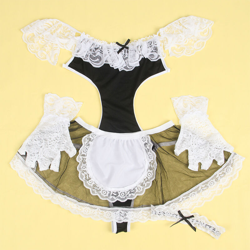 SUBBLIME - 954307 SEXY MAID COSTUME BLACK/WHITE S/M 4 SUBBLIME - 954307 SEXY MAID COSTUME BLACK/WHITE S/M - obrazek 4