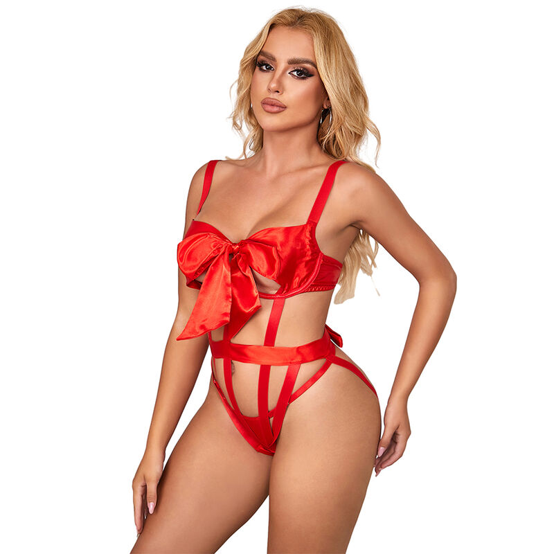 SUBBLIME - 954475 SEXY OPENWORK BODY WITH BOW RED L/XL 3 SUBBLIME - 954475 SEXY OPENWORK BODY WITH BOW RED L/XL - obrazek 3