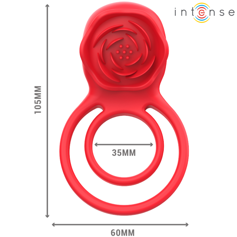 INTENSE - GAIL STIMULATOR ROSE 10 VIBRATIONS RED REMOTE CONTROL 4 INTENSE - GAIL STIMULATOR ROSE 10 VIBRATIONS RED REMOTE CONTROL - obrazek 4