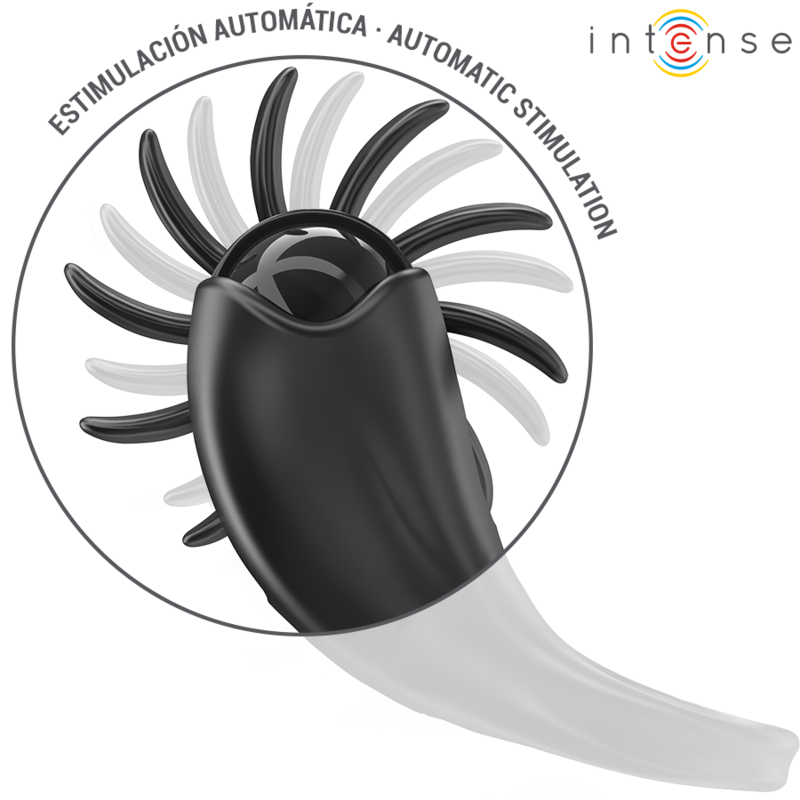 INTENSE - MABEL VIBRATING RING 10 VIBRATIONS WITH CLITORIS STIMULATOR BLACK 3 INTENSE - MABEL VIBRATING RING 10 VIBRATIONS WITH CLITORIS STIMULATOR BLACK - obrazek 3