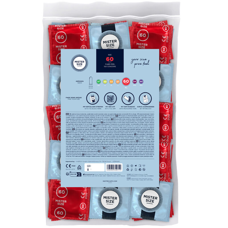 MISTER SIZE - CONDOM SIZE XL 60 MM (100 UNITS) 2 MISTER SIZE - CONDOM SIZE XL 60 MM (100 UNITS) - obrazek 2