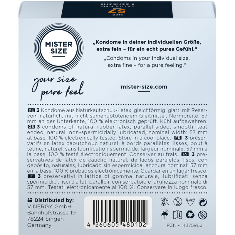 MISTER SIZE - CONDOM SIZE L 57 MM (3 UNITS) 3 MISTER SIZE - CONDOM SIZE L 57 MM (3 UNITS) - obrazek 3