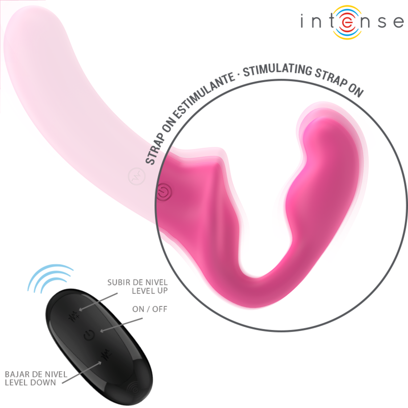 INTENSE - AMY DOUBLE VIBRATOR 20 CM PINK REMOTE CONTROL 3 INTENSE - AMY DOUBLE VIBRATOR 20 CM PINK REMOTE CONTROL - obrazek 3