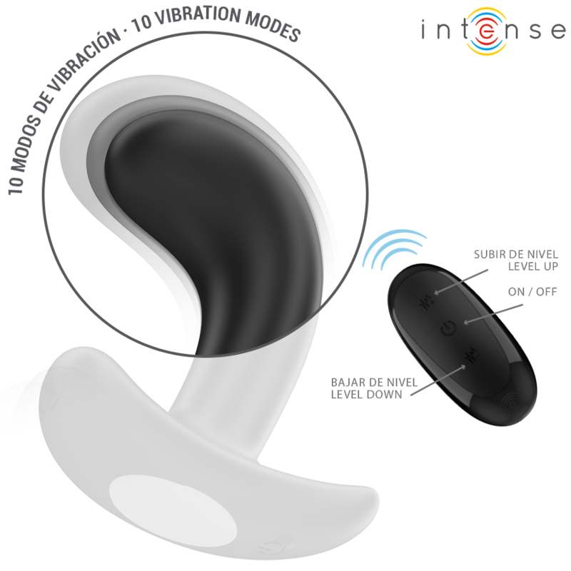 INTENSE - CHANDLER ANAL PLUG 10 VIBRATIONS BLACK REMOTE CONTROL 4 INTENSE - CHANDLER ANAL PLUG 10 VIBRATIONS BLACK REMOTE CONTROL - obrazek 4