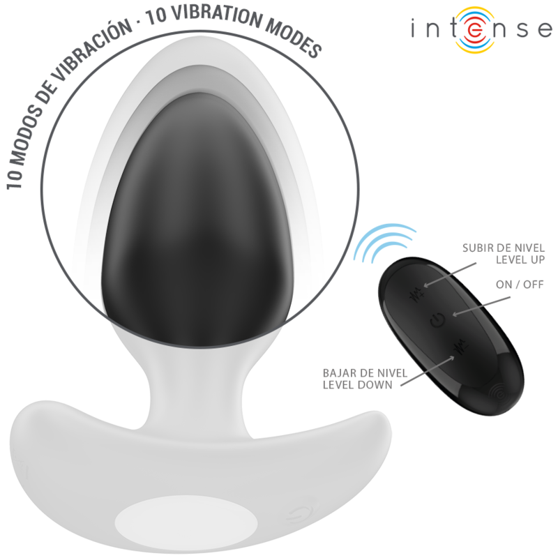 INTENSE - JOEY ANAL PLUG 10 VIBRATIONS BLACK REMOTE CONTROL 4 INTENSE - JOEY ANAL PLUG 10 VIBRATIONS BLACK REMOTE CONTROL - obrazek 4