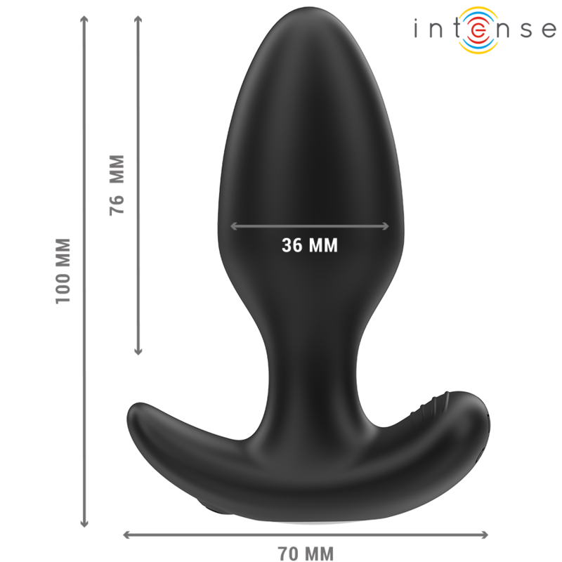INTENSE - JOEY ANAL PLUG 10 VIBRATIONS BLACK REMOTE CONTROL 2 INTENSE - JOEY ANAL PLUG 10 VIBRATIONS BLACK REMOTE CONTROL - obrazek 2