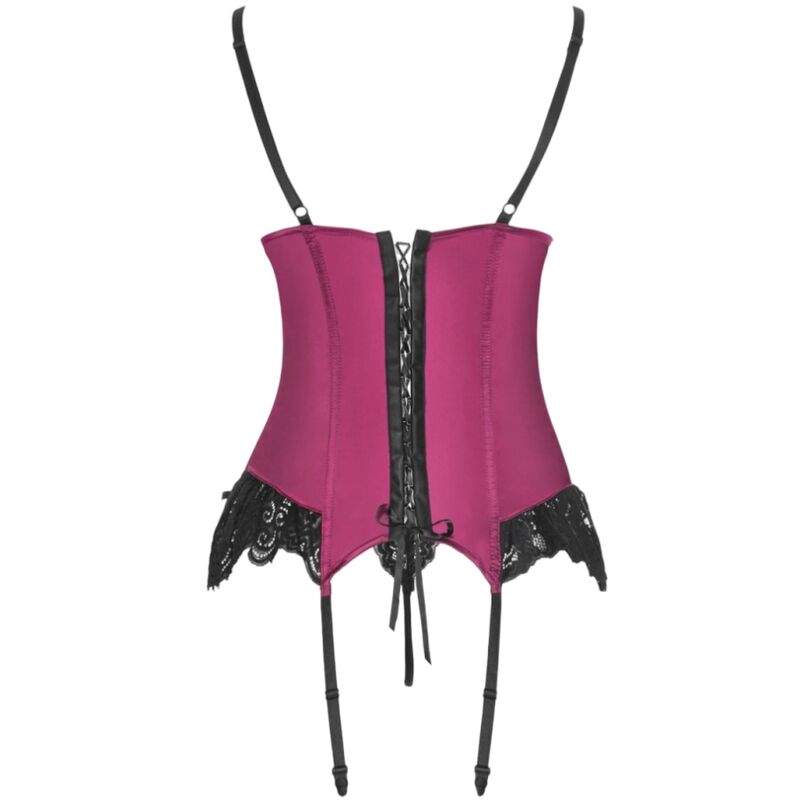 LIVCO CORSETTI FASHION - AGRAFENA CF 90436 CORSET + THONG BURGUNDY L/XL 5 LIVCO CORSETTI FASHION - AGRAFENA CF 90436 CORSET + THONG BURGUNDY L/XL - obrazek 5