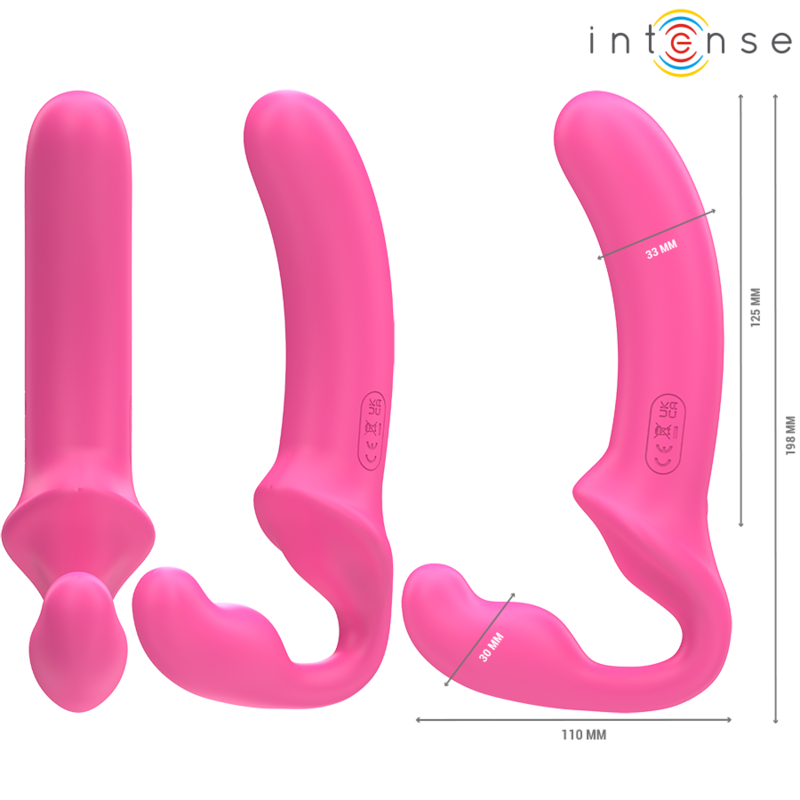 INTENSE - AMY DOUBLE VIBRATOR 20 CM PINK REMOTE CONTROL 2 INTENSE - AMY DOUBLE VIBRATOR 20 CM PINK REMOTE CONTROL - obrazek 2