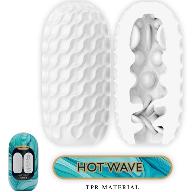PRETTY LOVE - HOT WAVE SILICONE MALE MASTURBATOR WHITE 2 PRETTY LOVE - HOT WAVE SILICONE MALE MASTURBATOR WHITE - obrazek 2