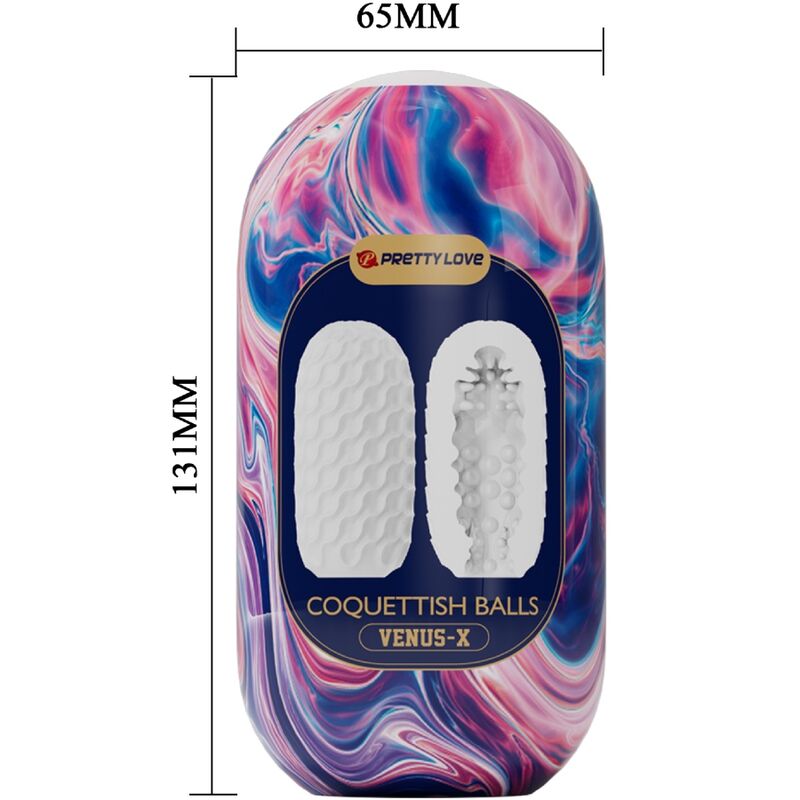 PRETTY LOVE - COQUETTISH BALLS SILICONE MALE MASTURBATOR WHITE 3 PRETTY LOVE - COQUETTISH BALLS SILICONE MALE MASTURBATOR WHITE - obrazek 3