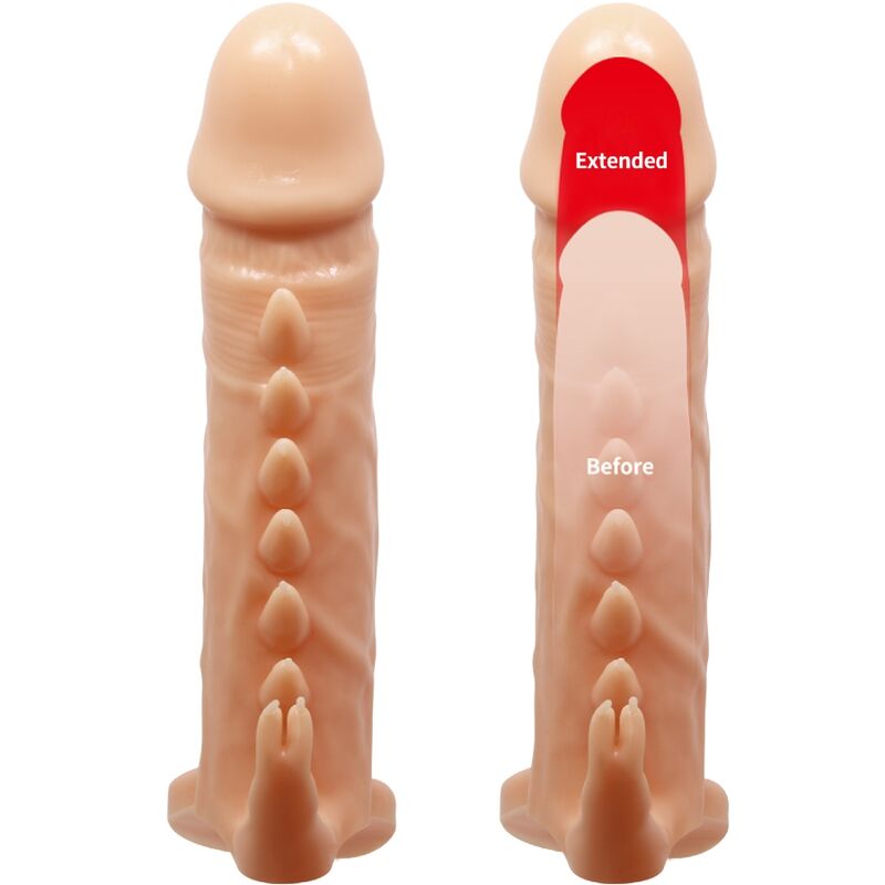 PRETTY LOVE - EMMIT PENIS SLEEVE + CLITORIS STIMULATOR FLESH 3 PRETTY LOVE - EMMIT PENIS SLEEVE + CLITORIS STIMULATOR FLESH - obrazek 3