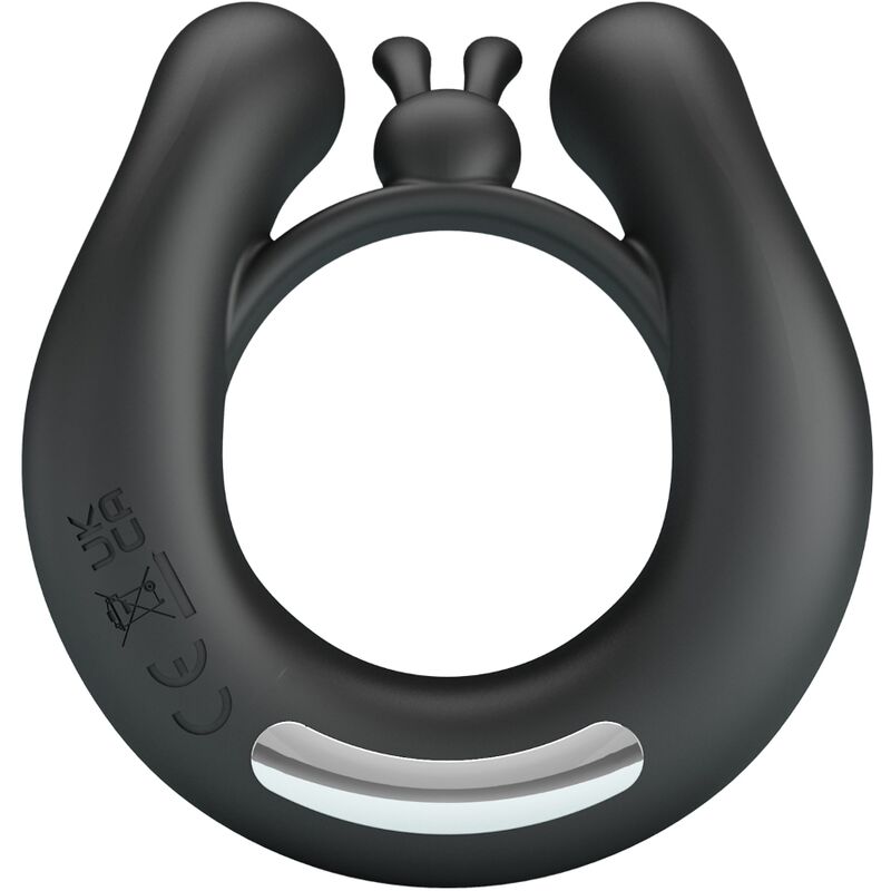 PRETTY LOVE - DAHLIA VIBRATING RING + CLITORIS STIMULATOR 12 VIBRATIONS BLACK 2 PRETTY LOVE - DAHLIA VIBRATING RING + CLITORIS STIMULATOR 12 VIBRATIONS BLACK - obrazek 2