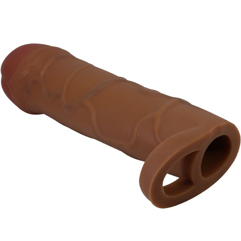 PRETTY LOVE - BUNION PENIS SLEEVE WITH 2.5 CM EXTENSION MULATTO 2 PRETTY LOVE - BUNION PENIS SLEEVE WITH 2.5 CM EXTENSION MULATTO - obrazek 2