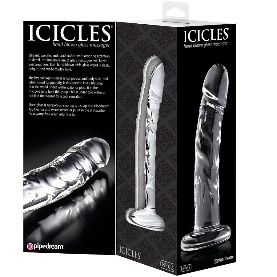 ICICLES - N. 62 GLASS MASSAGER 3 ICICLES - N. 62 GLASS MASSAGER - obrazek 3
