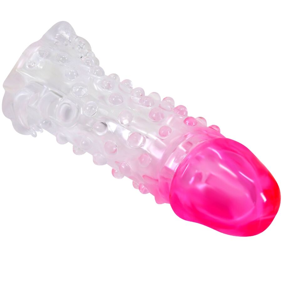 PRETTY LOVE - WILFORD REALISTIC ENLARGEMENT SHEATH WITH EMBOSSED PENIS PINK 3 PRETTY LOVE - WILFORD REALISTIC ENLARGEMENT SHEATH WITH EMBOSSED PENIS PINK - obrazek 3