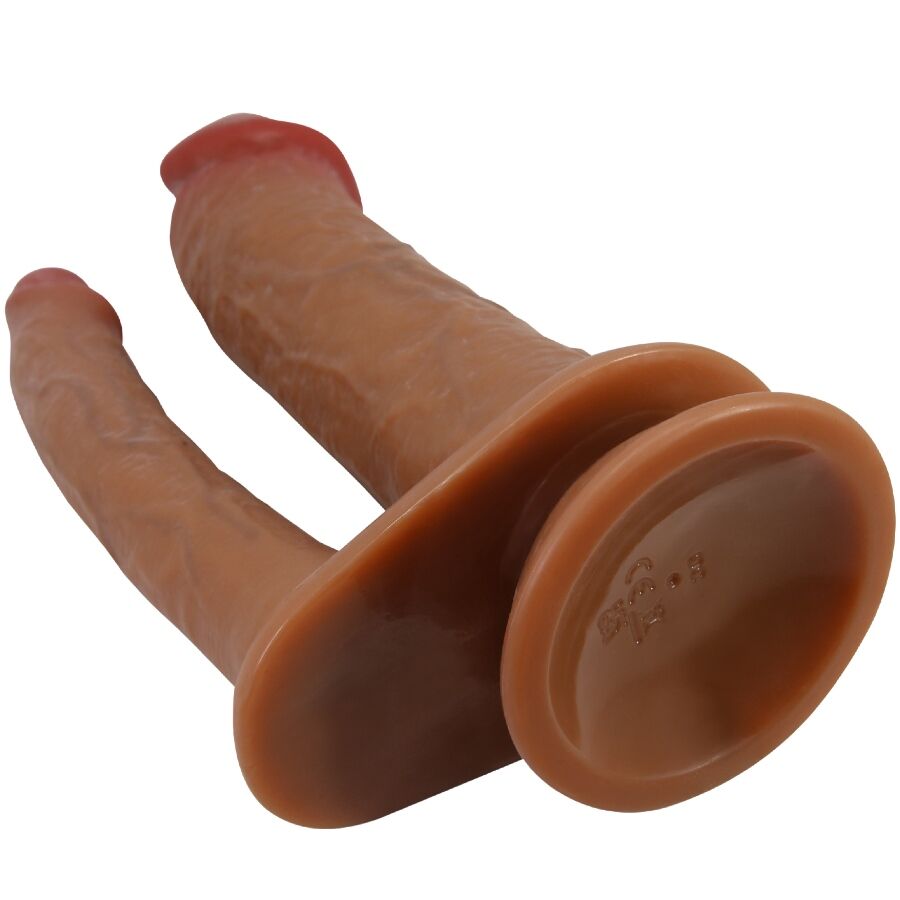 PRETTY LOVE - HULBERT DOUBLE REALISTIC DILDO WITH VIBRATION MULATO 4 PRETTY LOVE - HULBERT DOUBLE REALISTIC DILDO WITH VIBRATION MULATO - obrazek 4