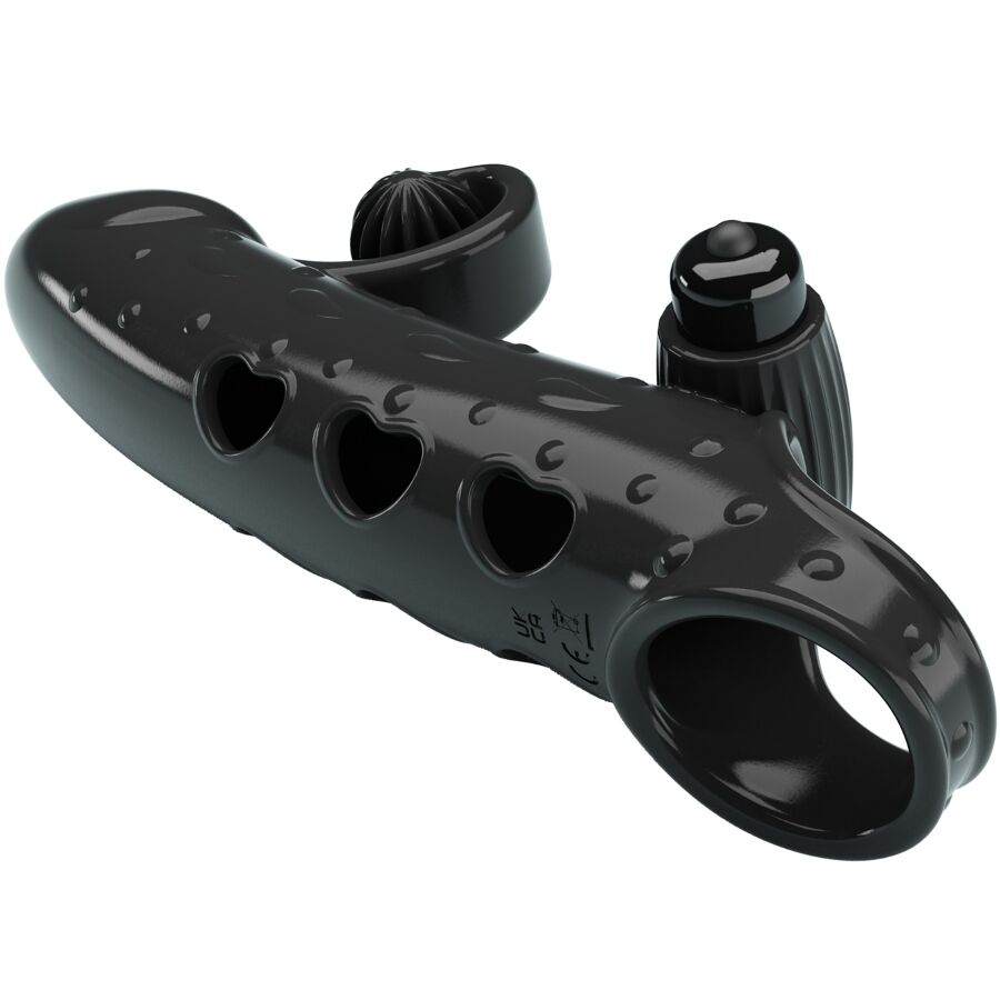 ROMANCE - VIBRATING PENIS SLEEVE BLACK 4 ROMANCE - VIBRATING PENIS SLEEVE BLACK - obrazek 4