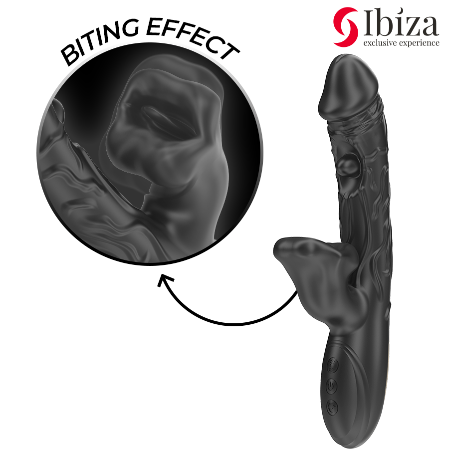 IBIZA - VIBRATOR AND CLITORIS STIMULATOR WITH BITING AND ROTATION EFFECT 4 IBIZA - VIBRATOR AND CLITORIS STIMULATOR WITH BITING AND ROTATION EFFECT - obrazek 4