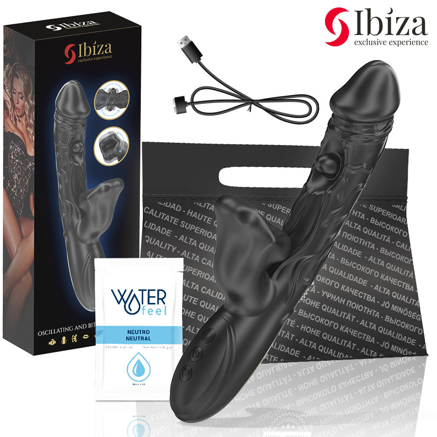 IBIZA - VIBRATOR AND CLITORIS STIMULATOR WITH BITING AND ROTATION EFFECT