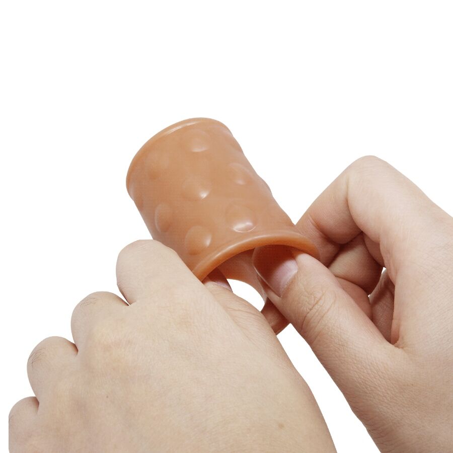 PRETTY LOVE - PENIS SLEEVE WITH ANAL PLUG NATURAL 5 PRETTY LOVE - PENIS SLEEVE WITH ANAL PLUG NATURAL - obrazek 5