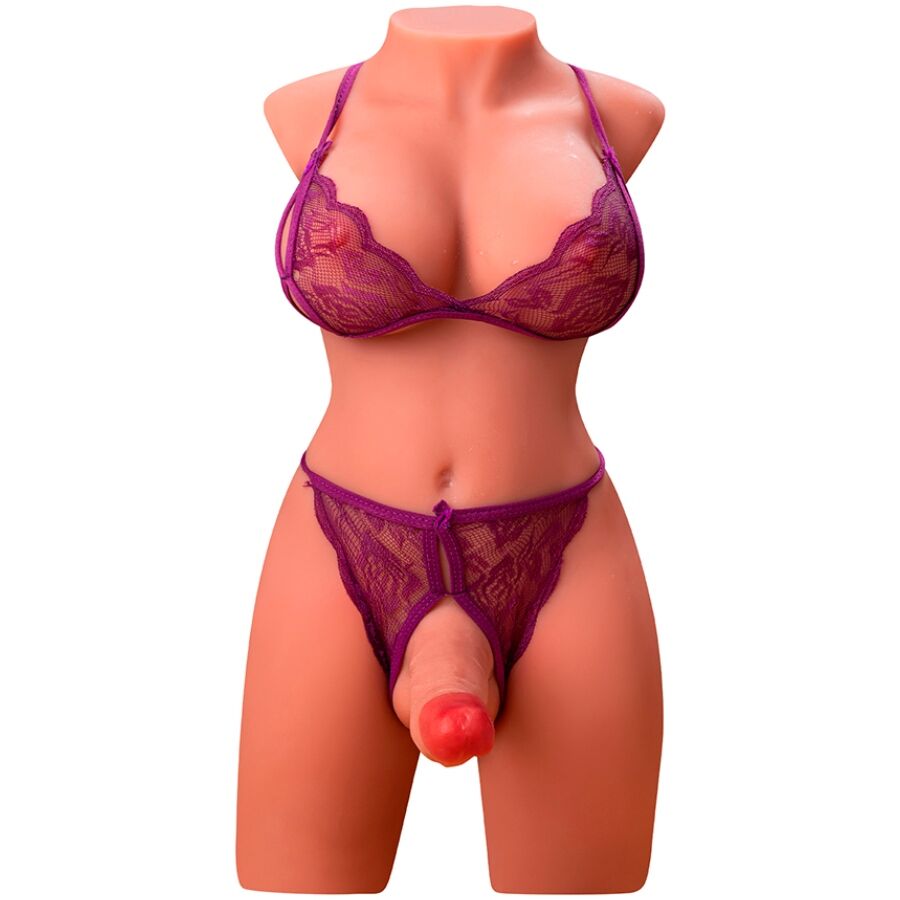 XISE - MIAH LADY BOY FEMALE TORSO WITH DILDO WITH VIBRATION AND THRUSTING 55 CM 3 XISE - MIAH LADY BOY FEMALE TORSO WITH DILDO WITH VIBRATION AND THRUSTING 55 CM - obrazek 3