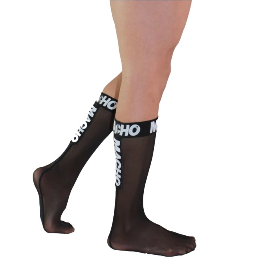 MACHO - THIN SOCKS ONE SIZE BLACK 3 MACHO - THIN SOCKS ONE SIZE BLACK - obrazek 3