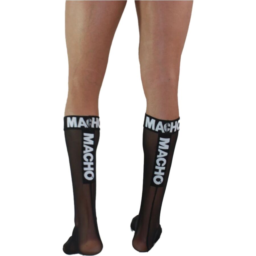 MACHO - THIN SOCKS ONE SIZE BLACK 2 MACHO - THIN SOCKS ONE SIZE BLACK - obrazek 2