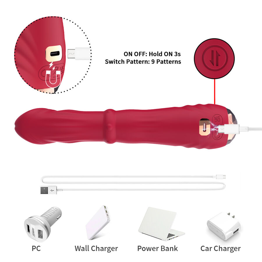 ARMONY - THERMO-ADJUSTABLE POINT A STIMULATOR VIBRATOR DILDO RED 5 ARMONY - THERMO-ADJUSTABLE POINT A STIMULATOR VIBRATOR DILDO RED - obrazek 5