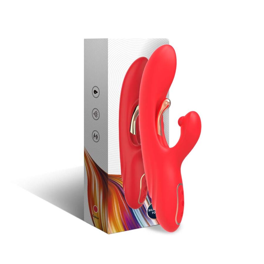 ARMONY - G-SPOT AND CLITORIS STIMULATOR VIBRATOR WITH OSCILLATING TONGUE RED