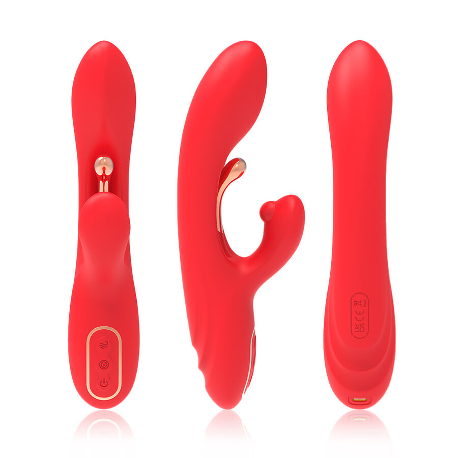 ARMONY - G-SPOT AND CLITORIS STIMULATOR VIBRATOR WITH OSCILLATING TONGUE RED 4 ARMONY - G-SPOT AND CLITORIS STIMULATOR VIBRATOR WITH OSCILLATING TONGUE RED - obrazek 4