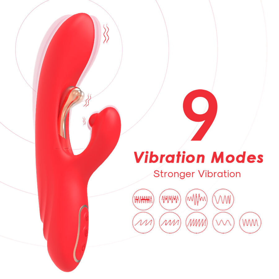 ARMONY - G-SPOT AND CLITORIS STIMULATOR VIBRATOR WITH OSCILLATING TONGUE RED 3 ARMONY - G-SPOT AND CLITORIS STIMULATOR VIBRATOR WITH OSCILLATING TONGUE RED - obrazek 3