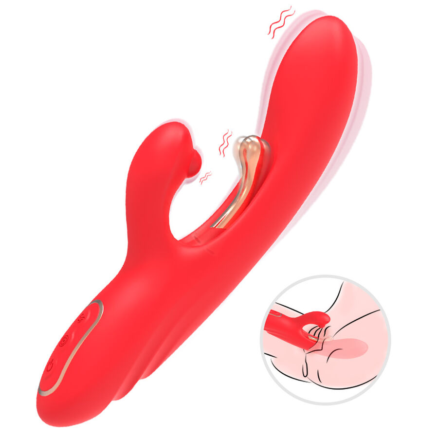 ARMONY - G-SPOT AND CLITORIS STIMULATOR VIBRATOR WITH OSCILLATING TONGUE RED 5 ARMONY - G-SPOT AND CLITORIS STIMULATOR VIBRATOR WITH OSCILLATING TONGUE RED - obrazek 5
