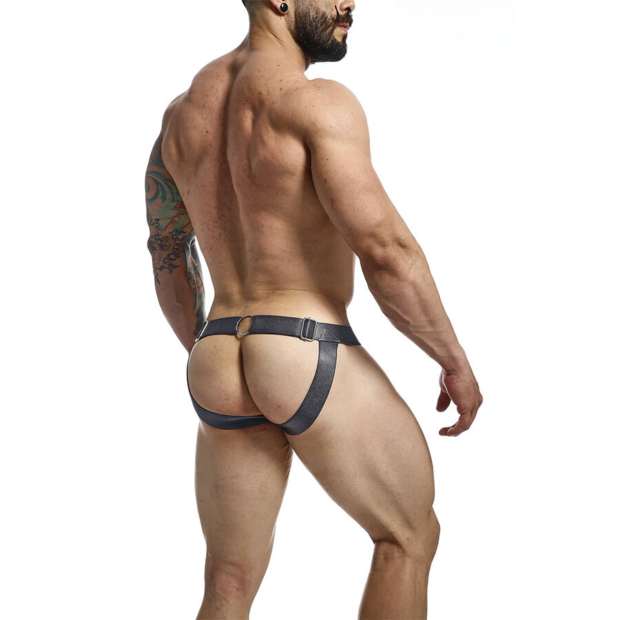 MOB - DNGEON SNAP JOCKSTRAP GRAY ONE SIZE 4 MOB - DNGEON SNAP JOCKSTRAP GRAY ONE SIZE - obrazek 4