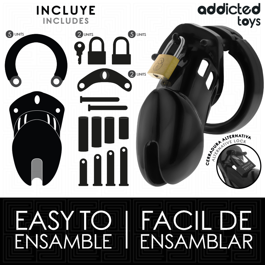 ADDICTED TOYS LOCKED - OBSIDIAN HOLD PENIS CAGE SIZE M 5 ADDICTED TOYS LOCKED - OBSIDIAN HOLD PENIS CAGE SIZE M - obrazek 5