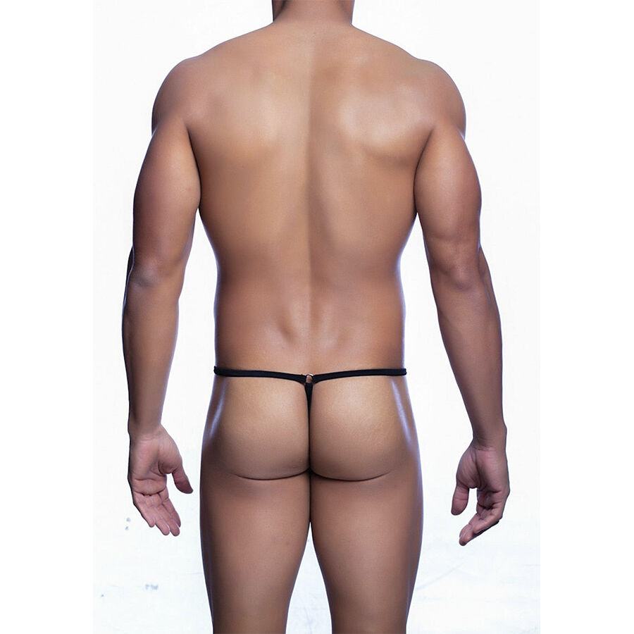 MOB - BLACK TEAR-SHAPED THONG SIZE L/XL 3 MOB - BLACK TEAR-SHAPED THONG SIZE L/XL - obrazek 3