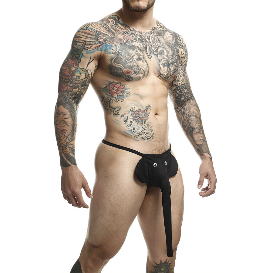 MOB - BLACK ELEPHANT THONG ONE SIZE 3 MOB - BLACK ELEPHANT THONG ONE SIZE - obrazek 3