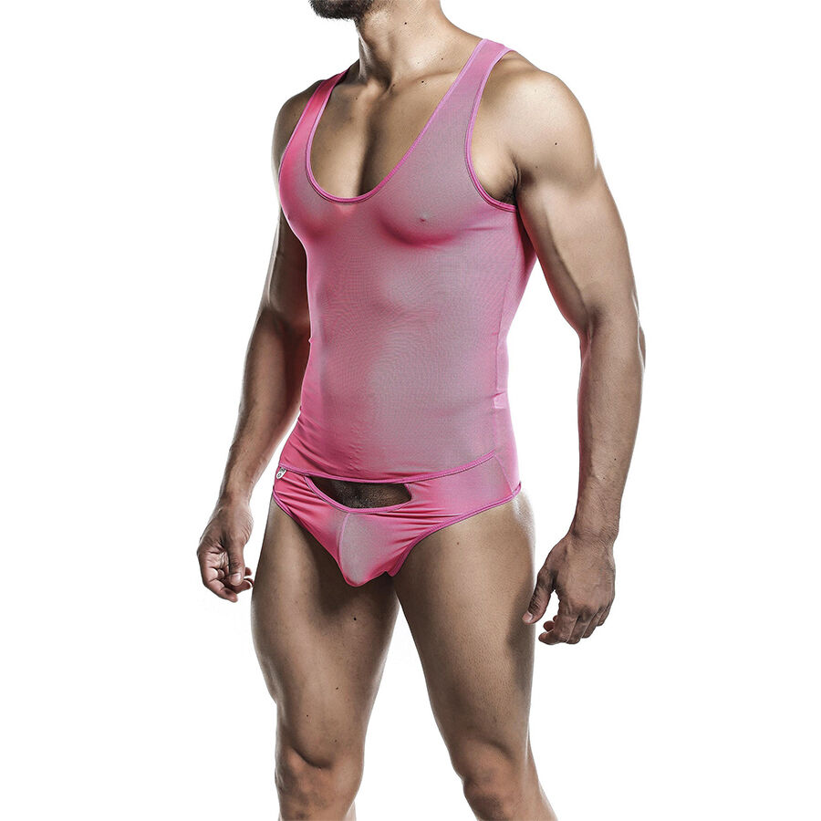 MOB - TRANSPARENT PINK BODYSHEER SIZE L/XL 2 MOB - TRANSPARENT PINK BODYSHEER SIZE L/XL - obrazek 2