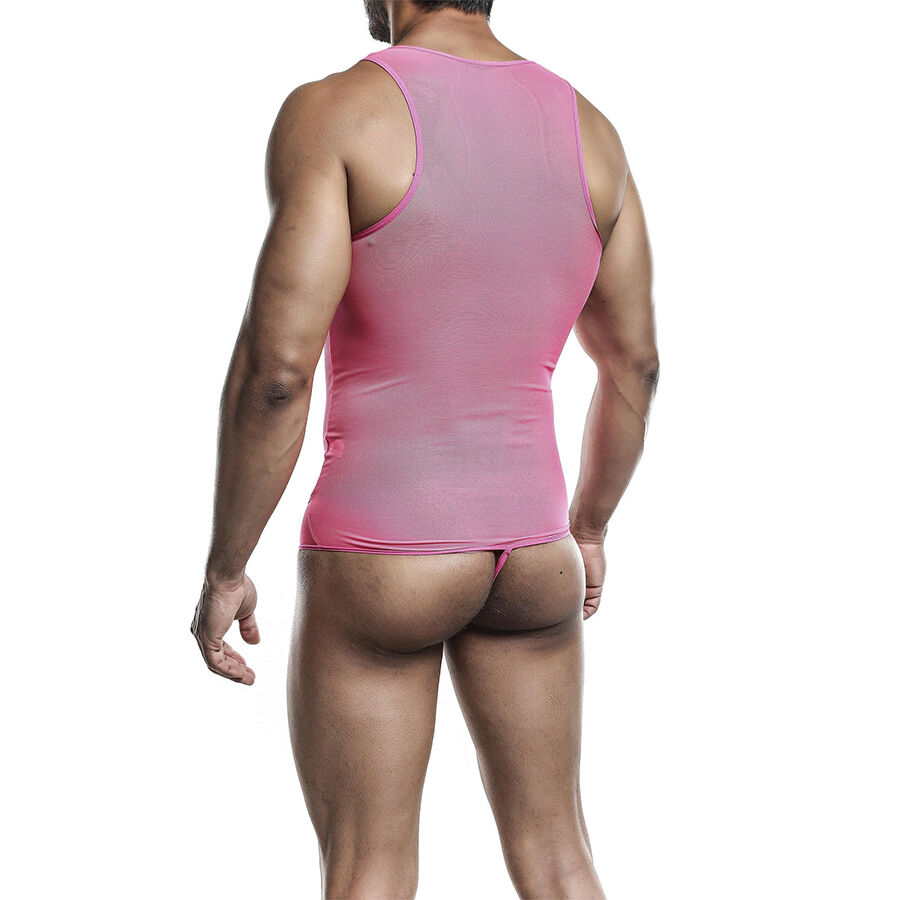 MOB - TRANSPARENT PINK BODYSHEER SIZE L/XL 5 MOB - TRANSPARENT PINK BODYSHEER SIZE L/XL - obrazek 5