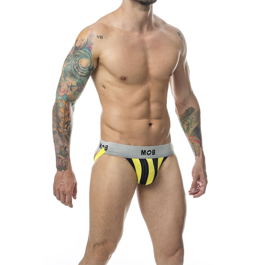 MOB - CLASSIC JOCK STRIPE YELLOW SIZE L 3 MOB - CLASSIC JOCK STRIPE YELLOW SIZE L - obrazek 3