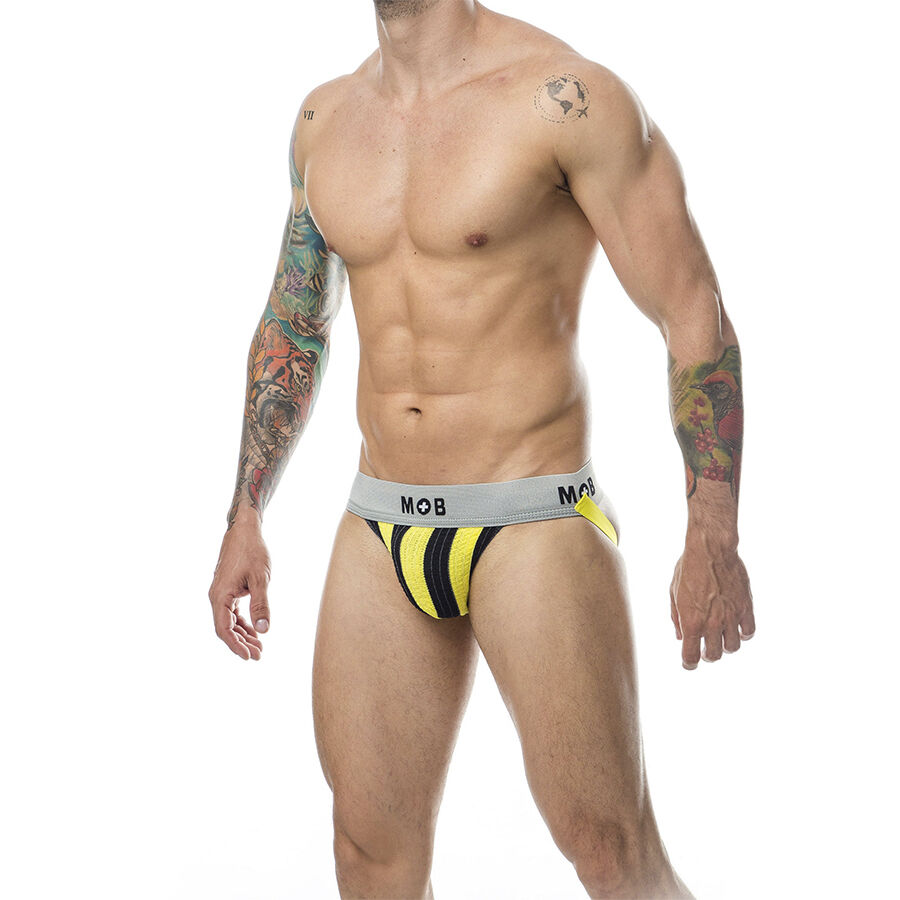 MOB - CLASSIC JOCK STRIPE YELLOW SIZE L 2 MOB - CLASSIC JOCK STRIPE YELLOW SIZE L - obrazek 2