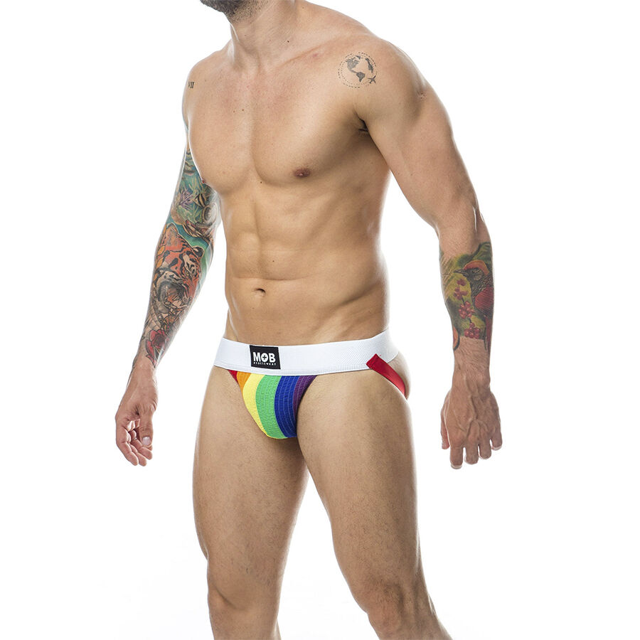 MOB - CLASSIC JOCK STRIPE RAINBOW SIZE L 2 MOB - CLASSIC JOCK STRIPE RAINBOW SIZE L - obrazek 2