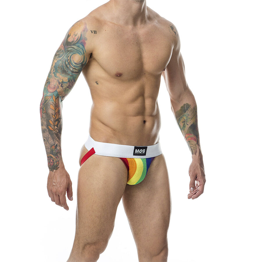 MOB - CLASSIC JOCK STRIPE RAINBOW SIZE L 3 MOB - CLASSIC JOCK STRIPE RAINBOW SIZE L - obrazek 3