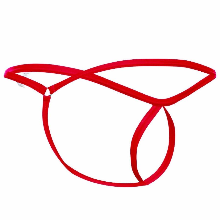 MOB - RED TEAR-SHAPED THONG SIZE L/XL 5 MOB - RED TEAR-SHAPED THONG SIZE L/XL - obrazek 5