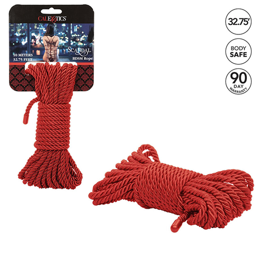 CALEXOTICS - SCANDAL RED BDSM ROPE 10 M 3 CALEXOTICS - SCANDAL RED BDSM ROPE 10 M - obrazek 3