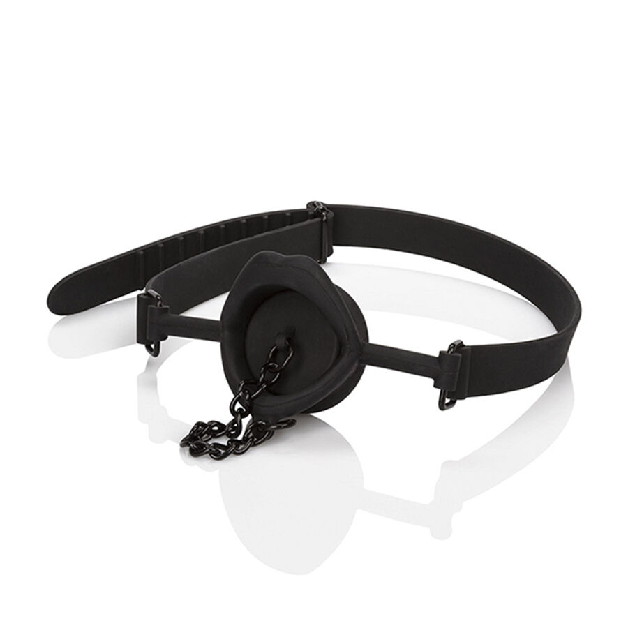 CALEXOTICS - SCANDAL GAG WITH BLACK SILICONE PLUG 2 CALEXOTICS - SCANDAL GAG WITH BLACK SILICONE PLUG - obrazek 2