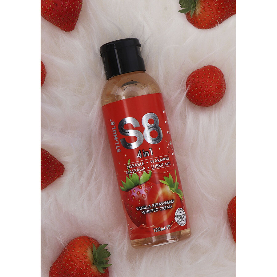 STIMUL8 - S8 4 IN 1 STRAWBERRY DESSERT LUBRICANT 125 ML 2 STIMUL8 - S8 4 IN 1 STRAWBERRY DESSERT LUBRICANT 125 ML - obrazek 2